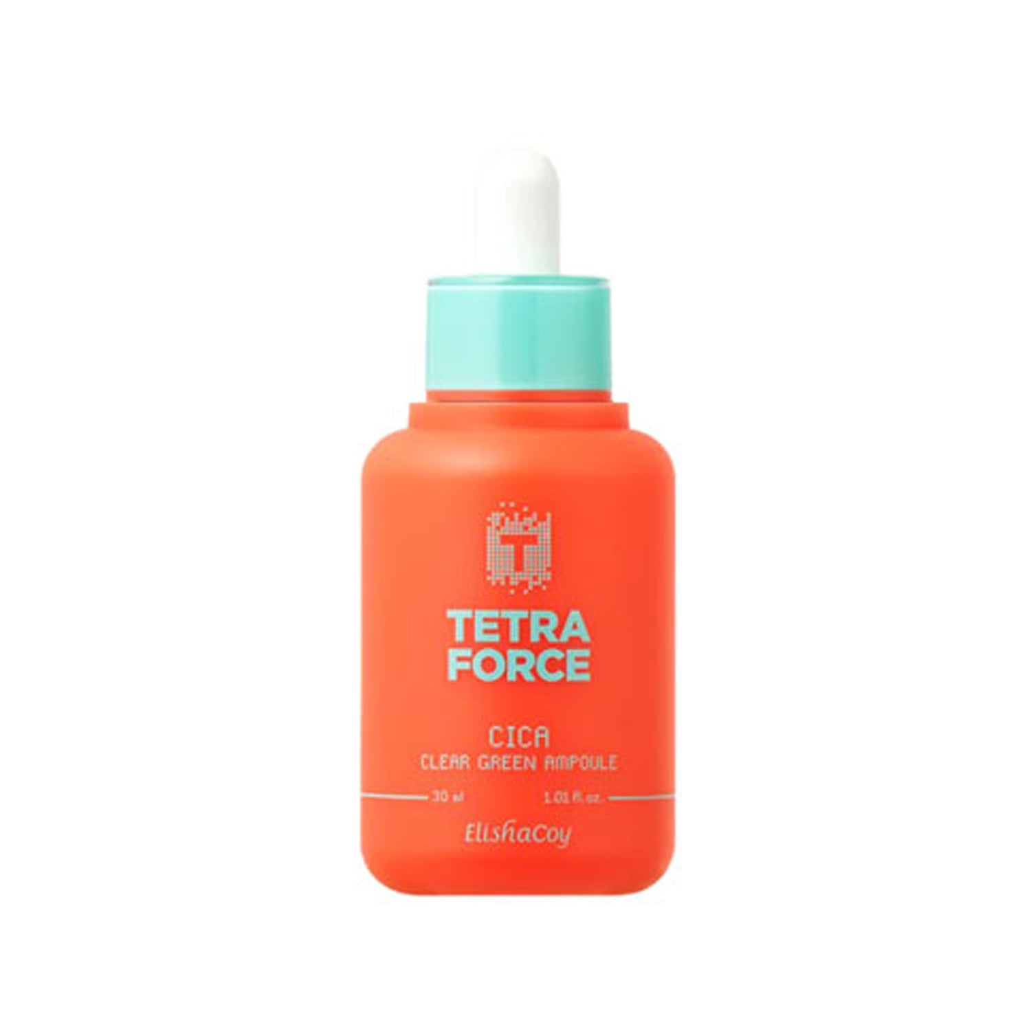 Elishacoy Elishacoy TETRAFORCE CICA Clear Green Ampoule 30ml - soothing - front bottle shot