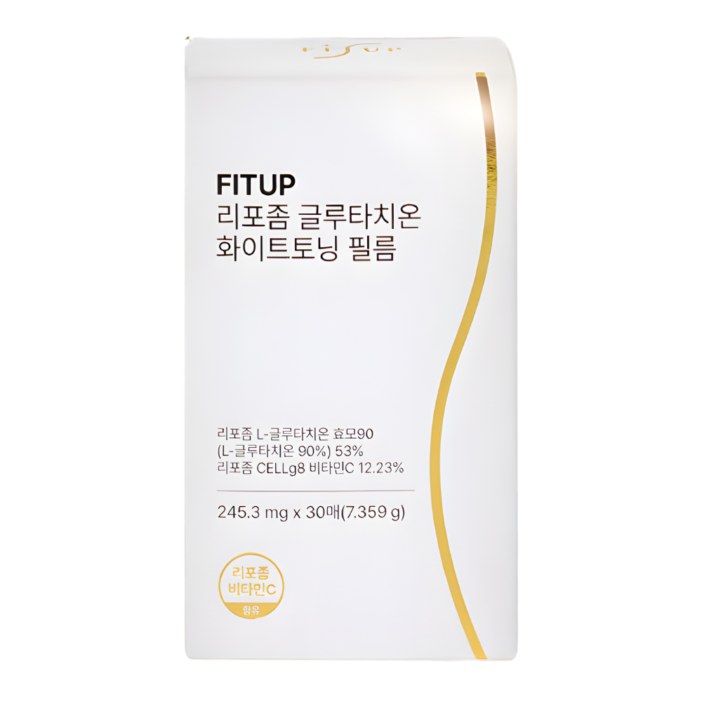 FITUP FITUP Liposomal Glutathione White Toning Film: 90% High-Purity & Potency Vitamin C (30 Sheets) - brightening - front