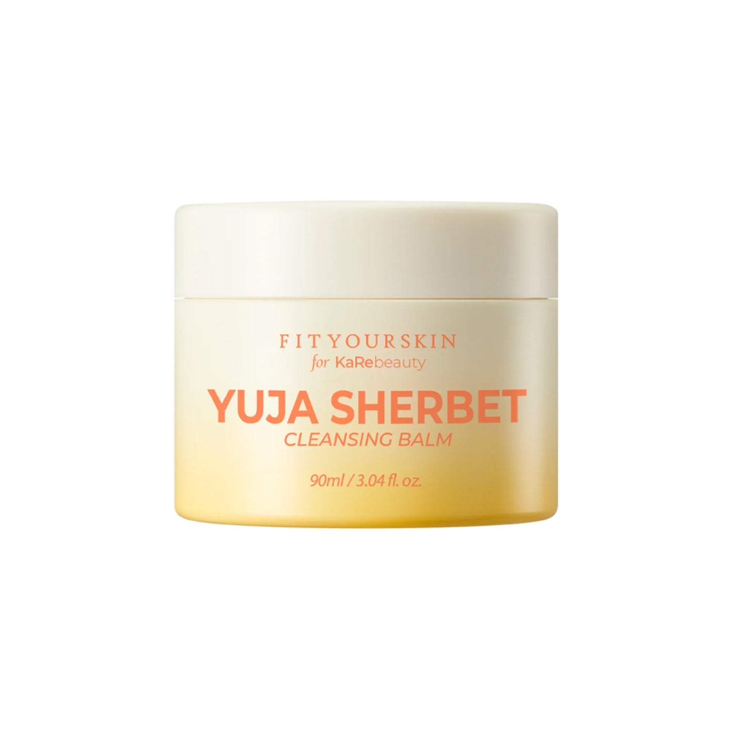 FIT YOUR SKIN FIT YOUR SKIN Yuja Sherbet Cleansing Balm 90ml with Kare Beauty - hydrating - front bottle shot