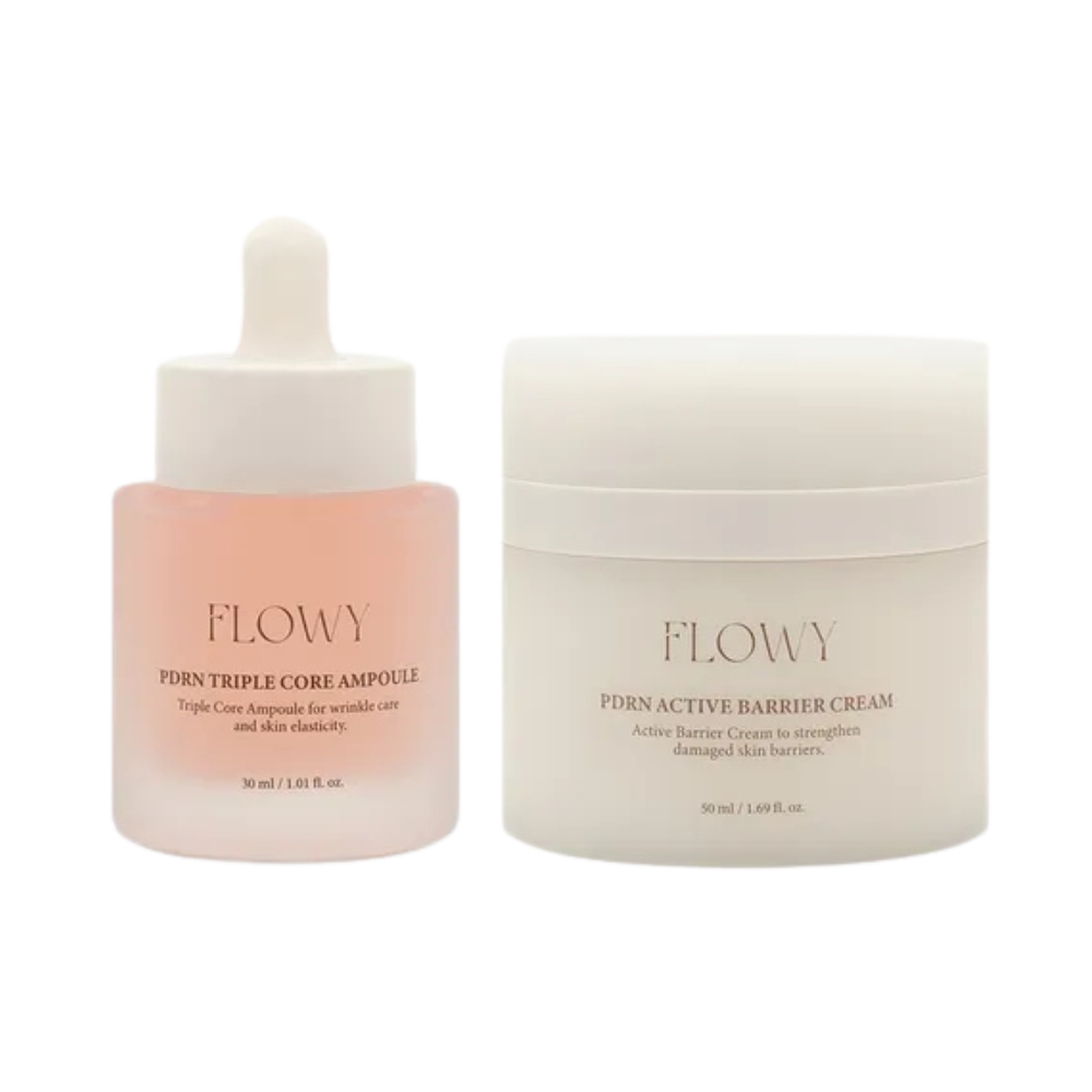 FLOWY FLOWY PDRN Ampoule & Cream Set - hydrating - front bottle shot