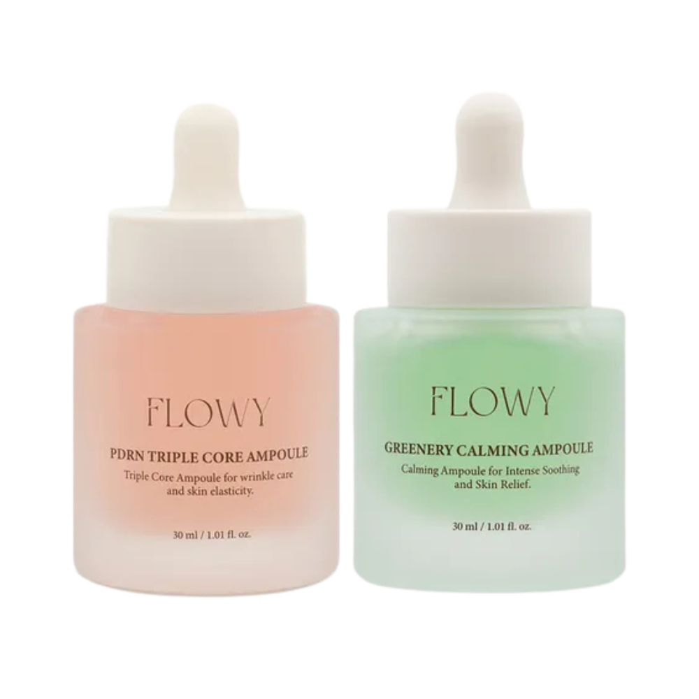 FLOWY FLOWY PDRN & Greenery Ampoule Duo Set - hydrating - front bottle shot