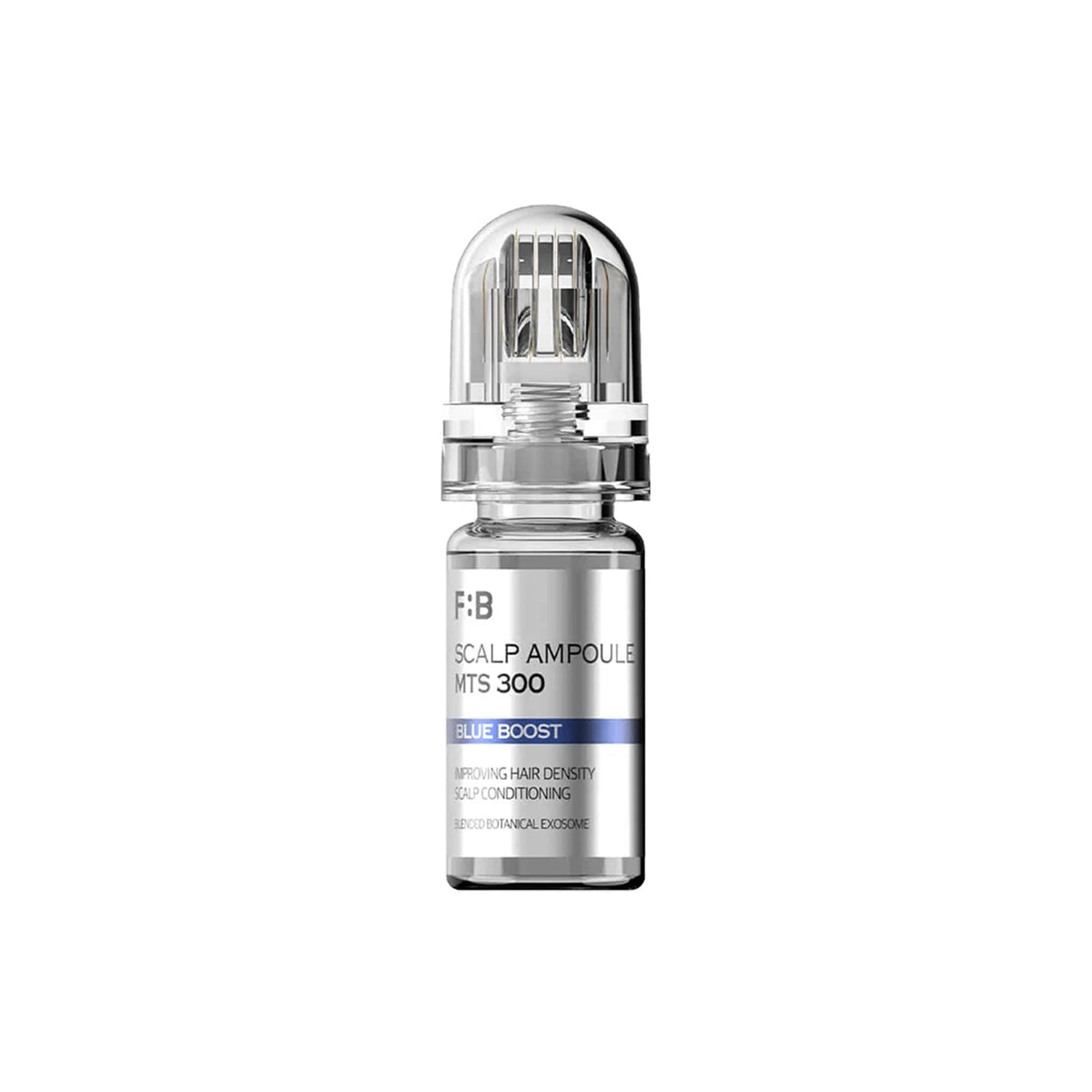 FOR BEAUT FOR BEAUT MTS Scalp Ampoule 300 Blue Boost - soothing - front bottle shot