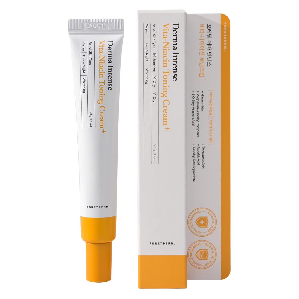 FORETDERM. FORETDERM. Derma Intense Vita-Niacin Toning Cream 20ml - brightening - front bottle shot