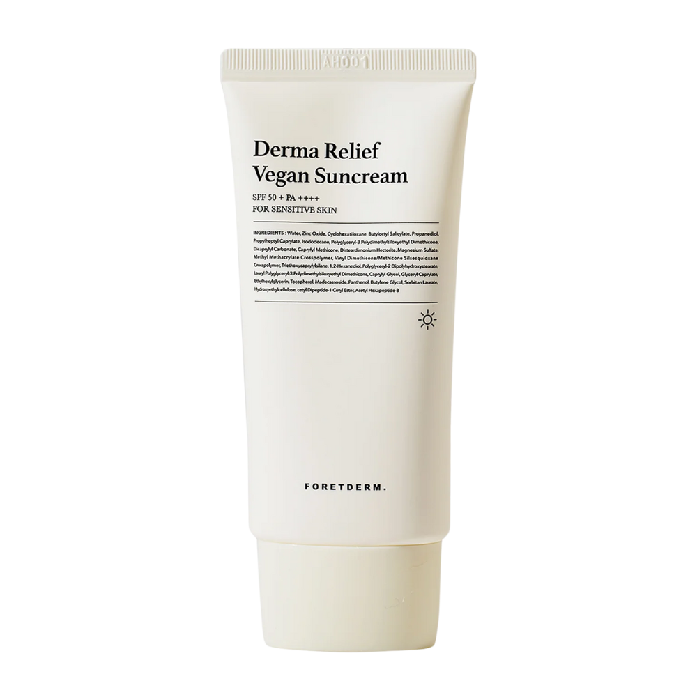 FORETDERM. FORETDERM. Derma Relief Vegan Fragrance-Free Mineral Sunscreen SPF50+ PA++++ 50ml - sun protection - front bottle