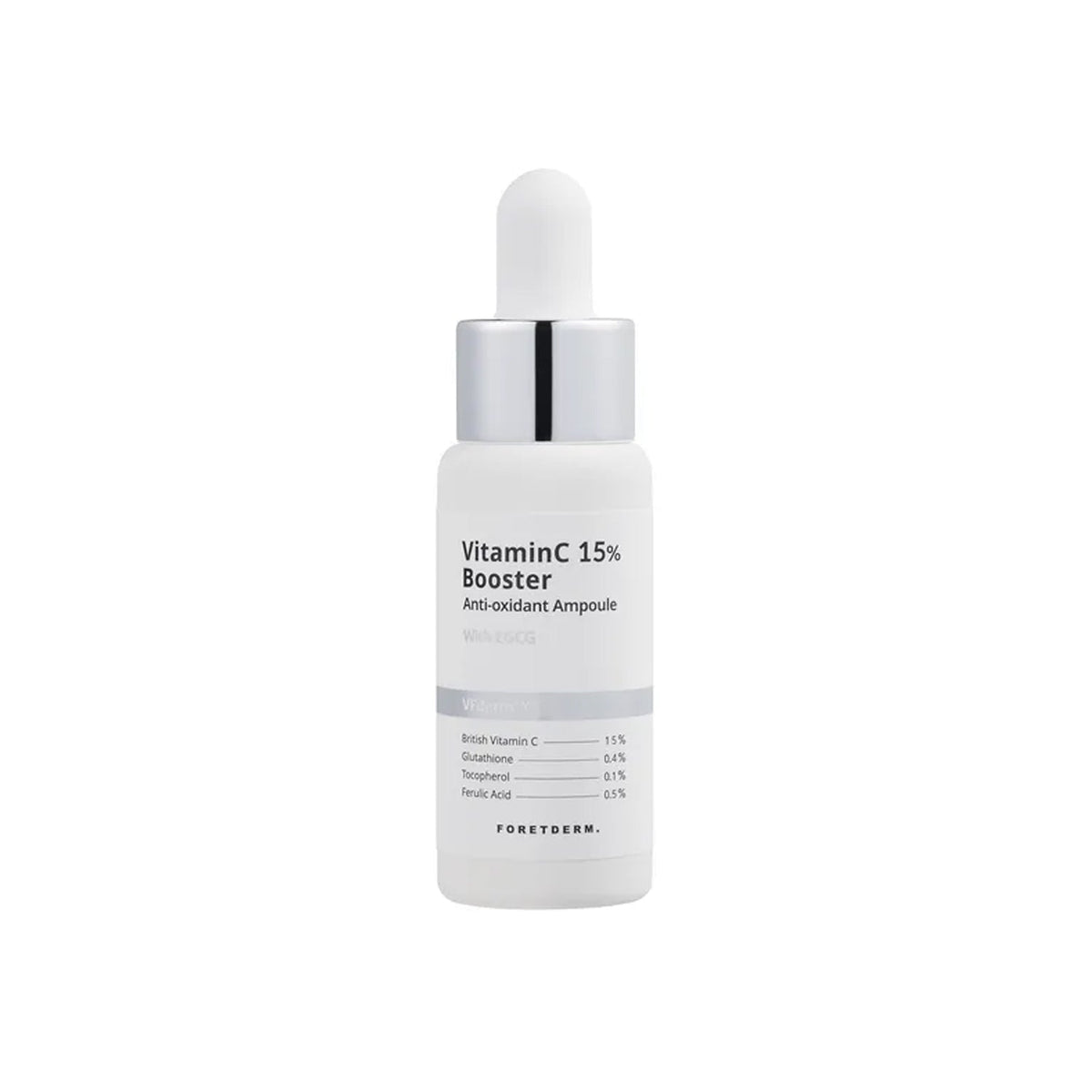 FORETDERM. FORETDERM. Vitamin C 15% Booster Anti-oxidant Ampoule 20ml - nourishing - front bottle shot