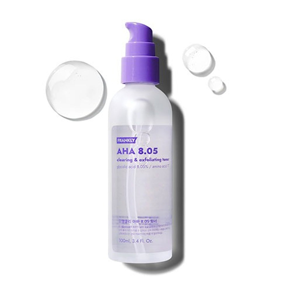 FRANKLY FRANKLY AHA 8.05% Toner 100ml - hydrating - front bottle shot