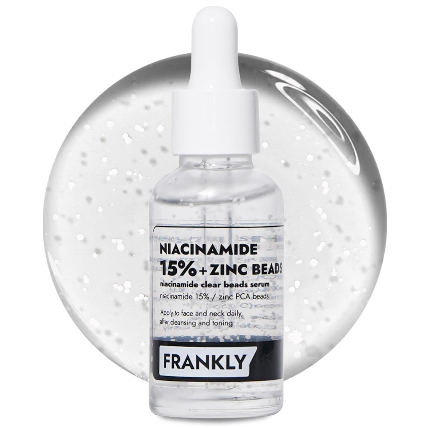 FRANKLY FRANKLY Niacinamide 15% Zinc Beads Serum 30ml - hydrating - front bottle shot