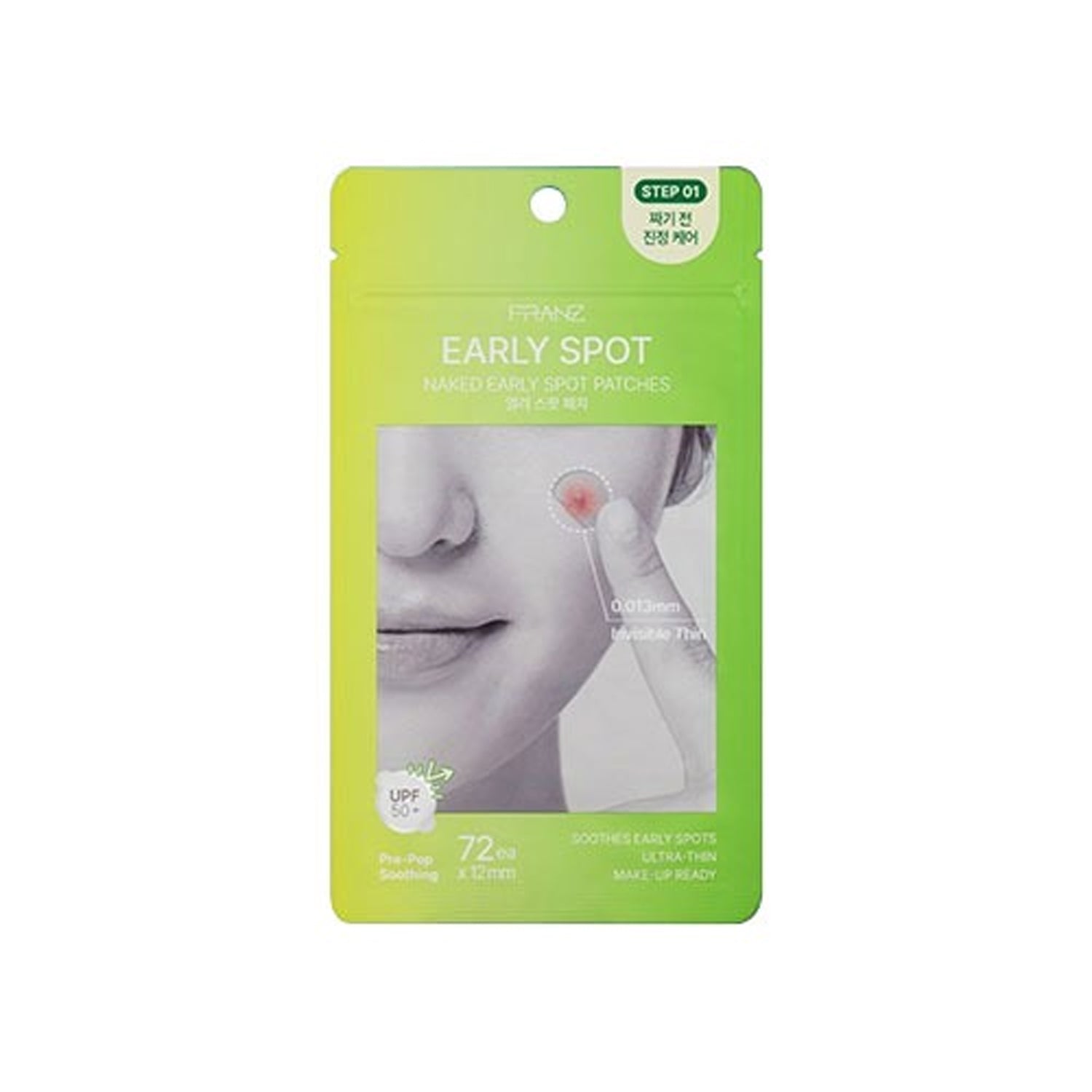 FRANZ FRANZ Early Spot Naked Early Spot Patch (72ea) - acne care - front bottle shot