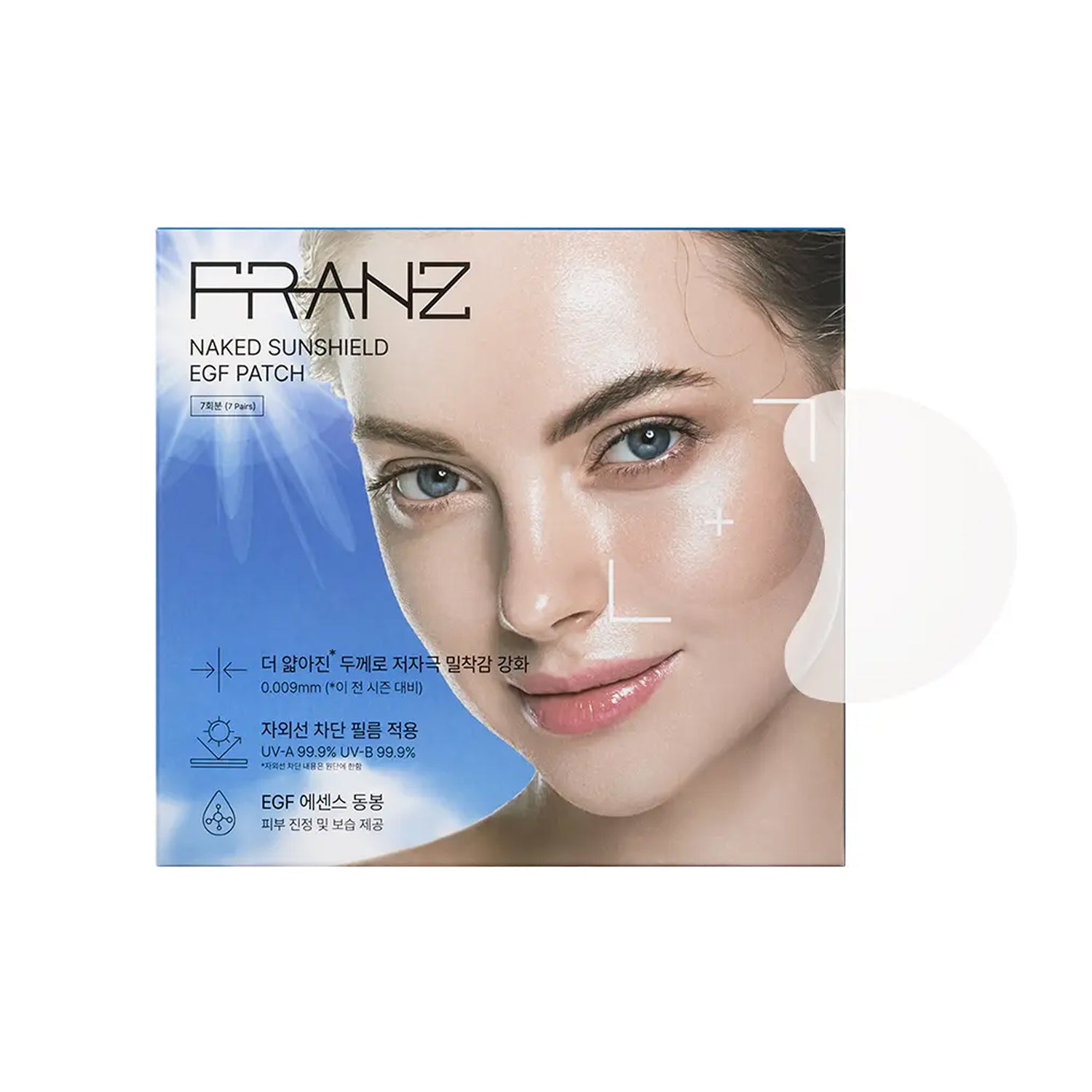 FRANZ FRANZ Naked Sunshield EGF Patch 10.3mg x 7ea - anti-aging - front bottle shot