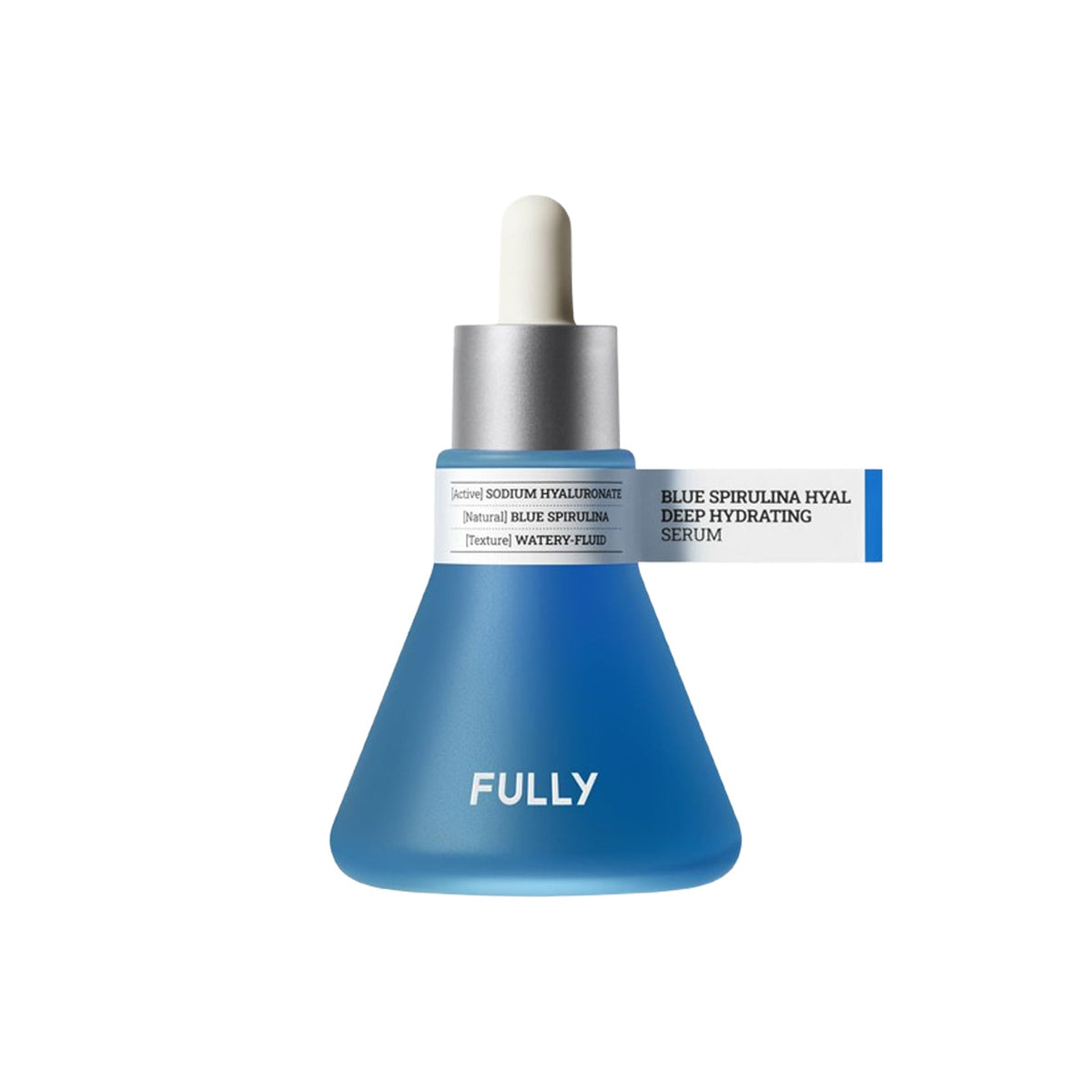 FULLY FULLY Blue Spirulina Hyal Deep Hydrating Serum 50ml - hydrating - front bottle shot