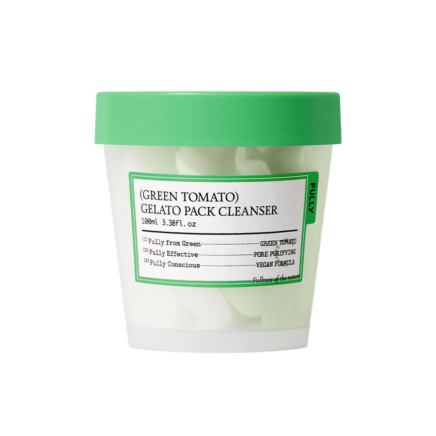 FULLY FULLY Green Tomato Gelato Pack Cleanser 100ml - hydrating - front bottle shot