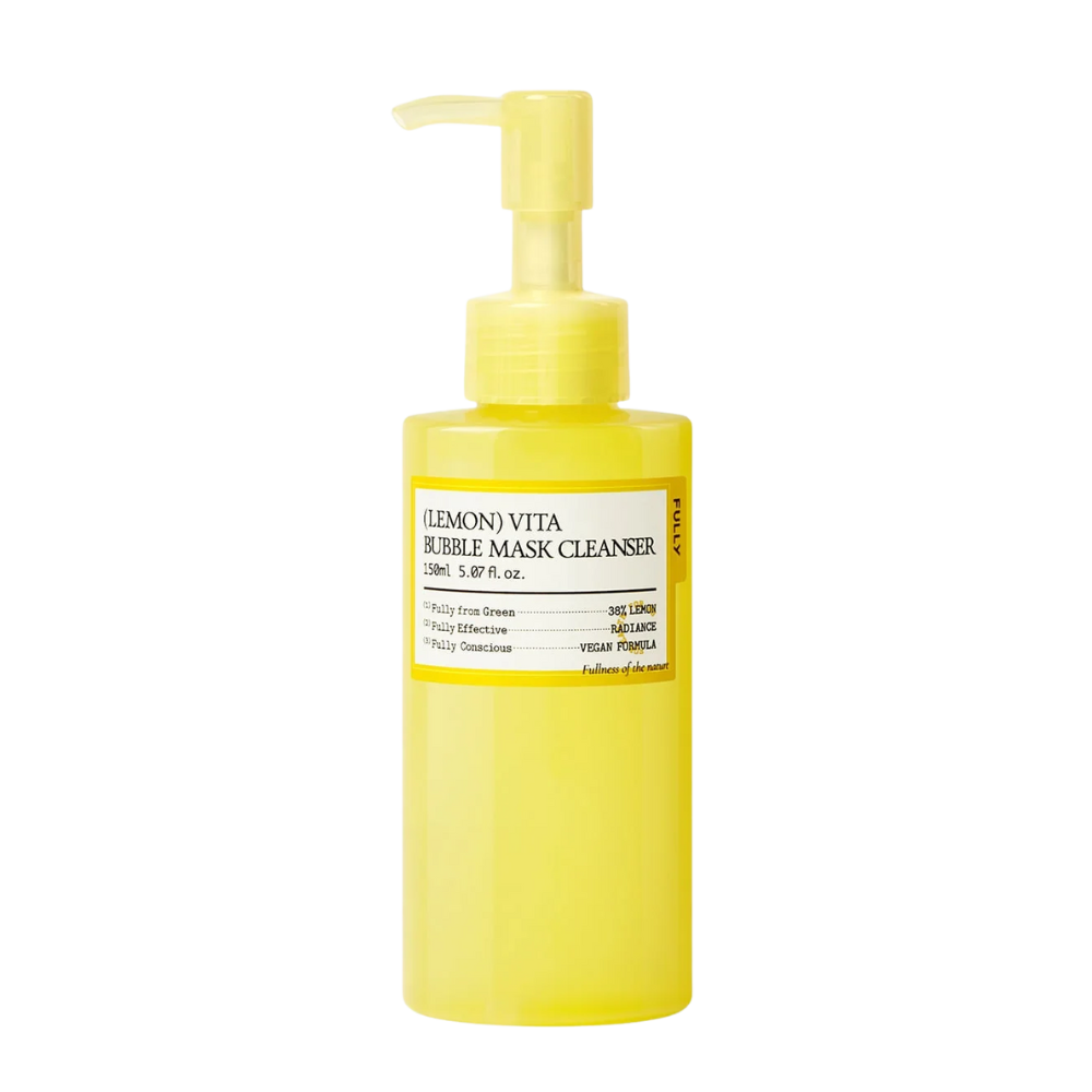FULLY FULLY Lemon Vita Bubble Pack Cleanser 150ml - brightening - front bottle shot