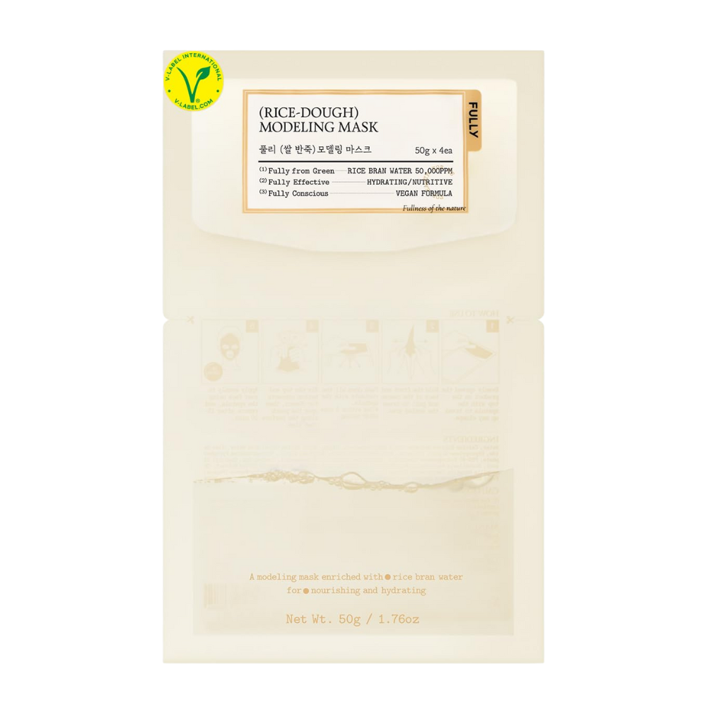 FULLY FULLY Rice Dough Modeling Mask 4ea - hydrating - front bottle shot
