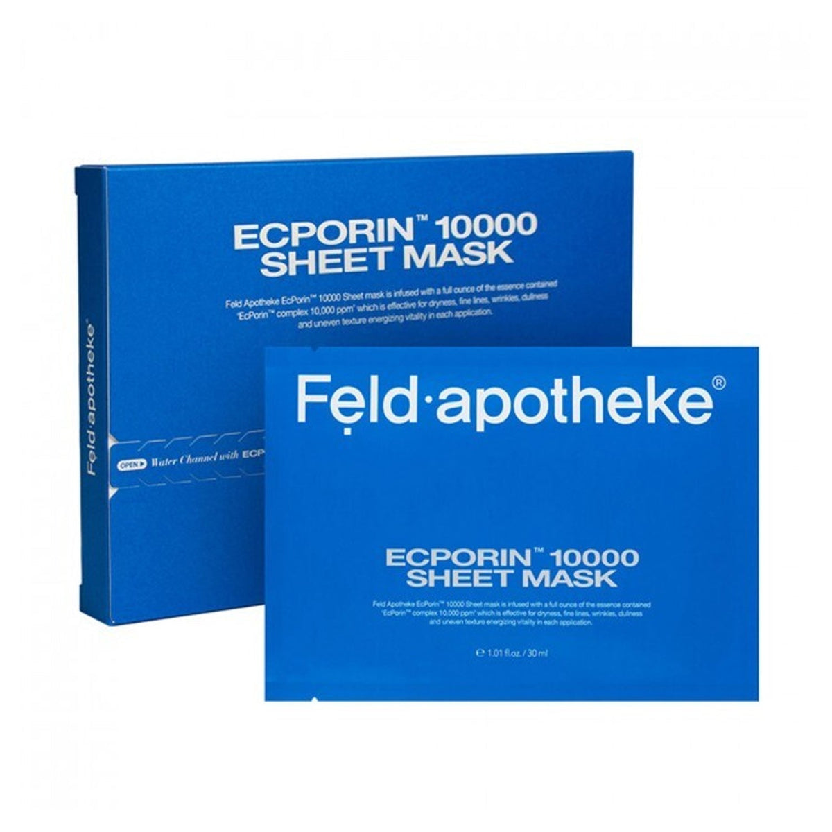 Feld.apotheke Feld.apotheke Ecporin 10000 Sheet Mask 1 Box (5 Sheets) - hydrating - front bottle shot