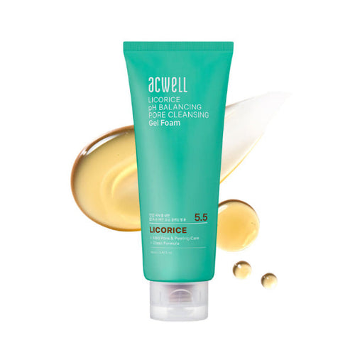 acwell Acwell Licorice Water pH Balancing Pore Cleansing Gel Foam 160ml - pore care - front bottle shot