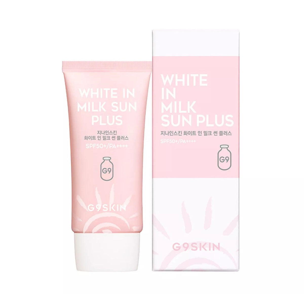 G9SKIN G9SKIN White In Milk Sun Plus SPF50+ PA++++ 40ml - hydrating - front bottle shot