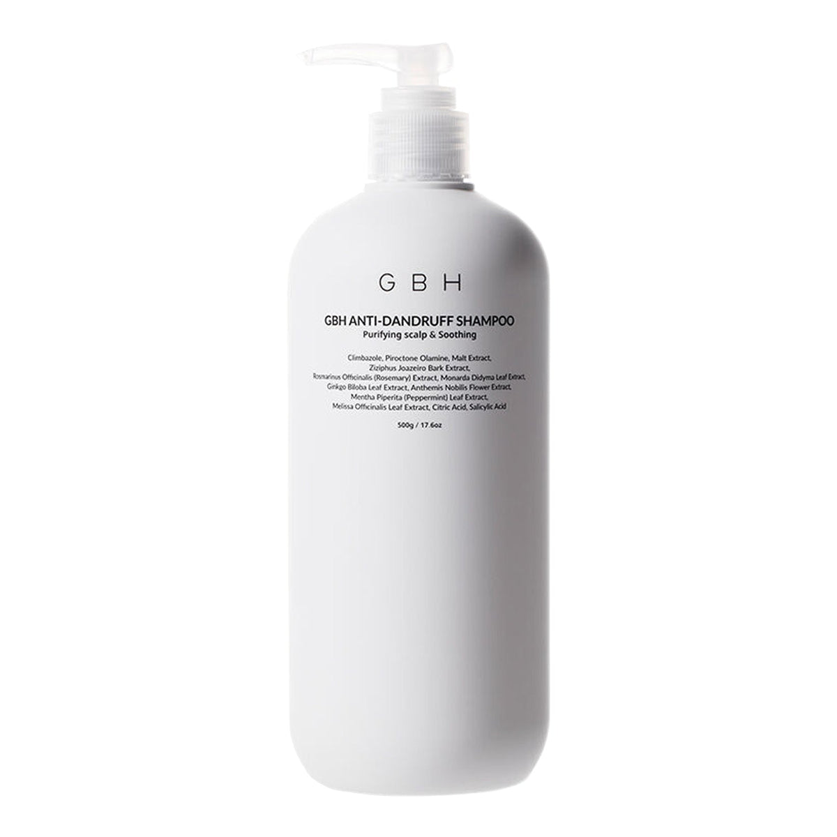 GBH COSMETIC GBH COSMETIC Anti-Dandruff Hair Shampoo 500g - hydrating - front bottle shot