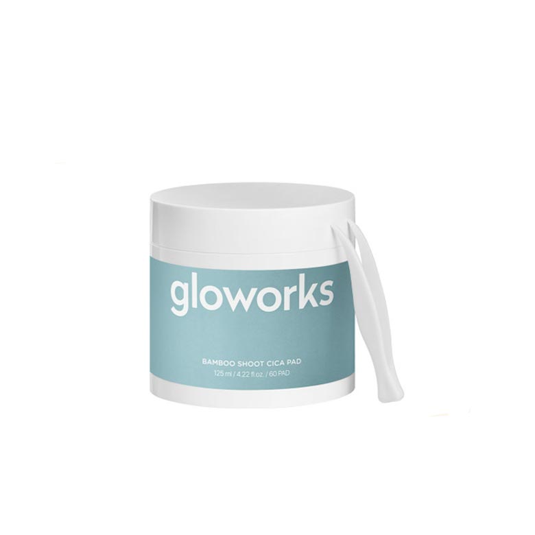GLOWORKS GLOWORKS Bamboo Shoot Cica Pad 125ml - hydrating - front bottle shot
