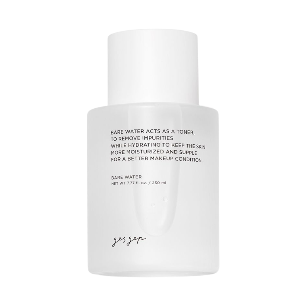 Gesg Gesgep Bare Water 230ml - hydrating - front bottle shot