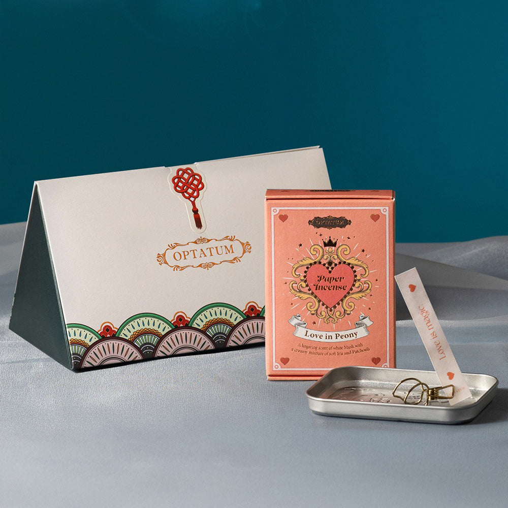 OPTATUM [Gift Packaging] OPTATUM Paper Incense Love In Peony - daily care - front bottle shot