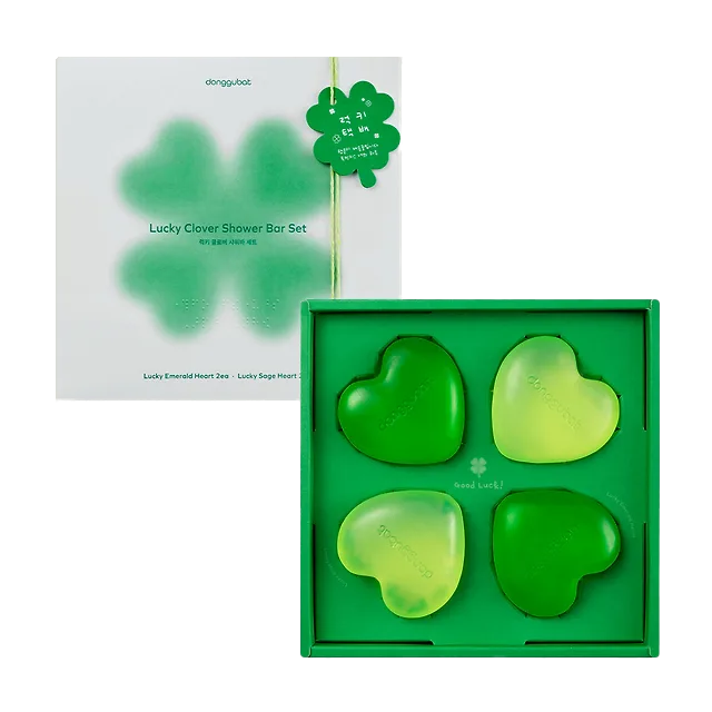 donggubat donggubat Lucky Clover Shower Bar set - hydrating - front bottle shot