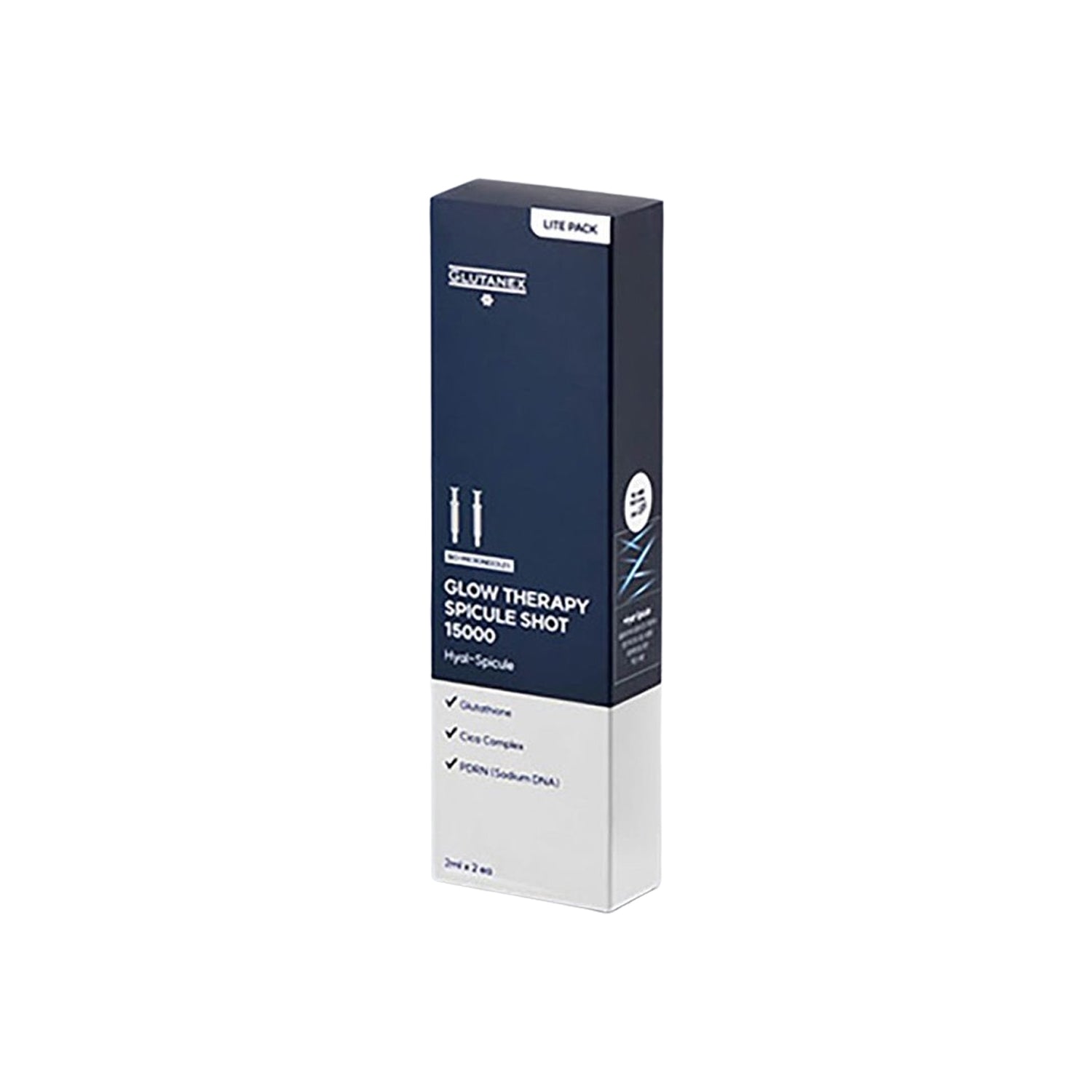 Glutanex Glutanex Glow Therapy Spicule Shot 15000 2ml x 2ea - hydrating - front bottle shot
