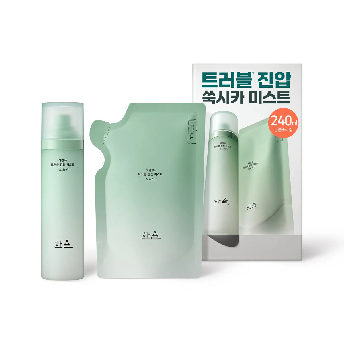 HANYUL HANYUL Pure Artemisia Trouble Calming Mist 120ml Refill Set (+120ml Refill) - hydrating - front bottle shot