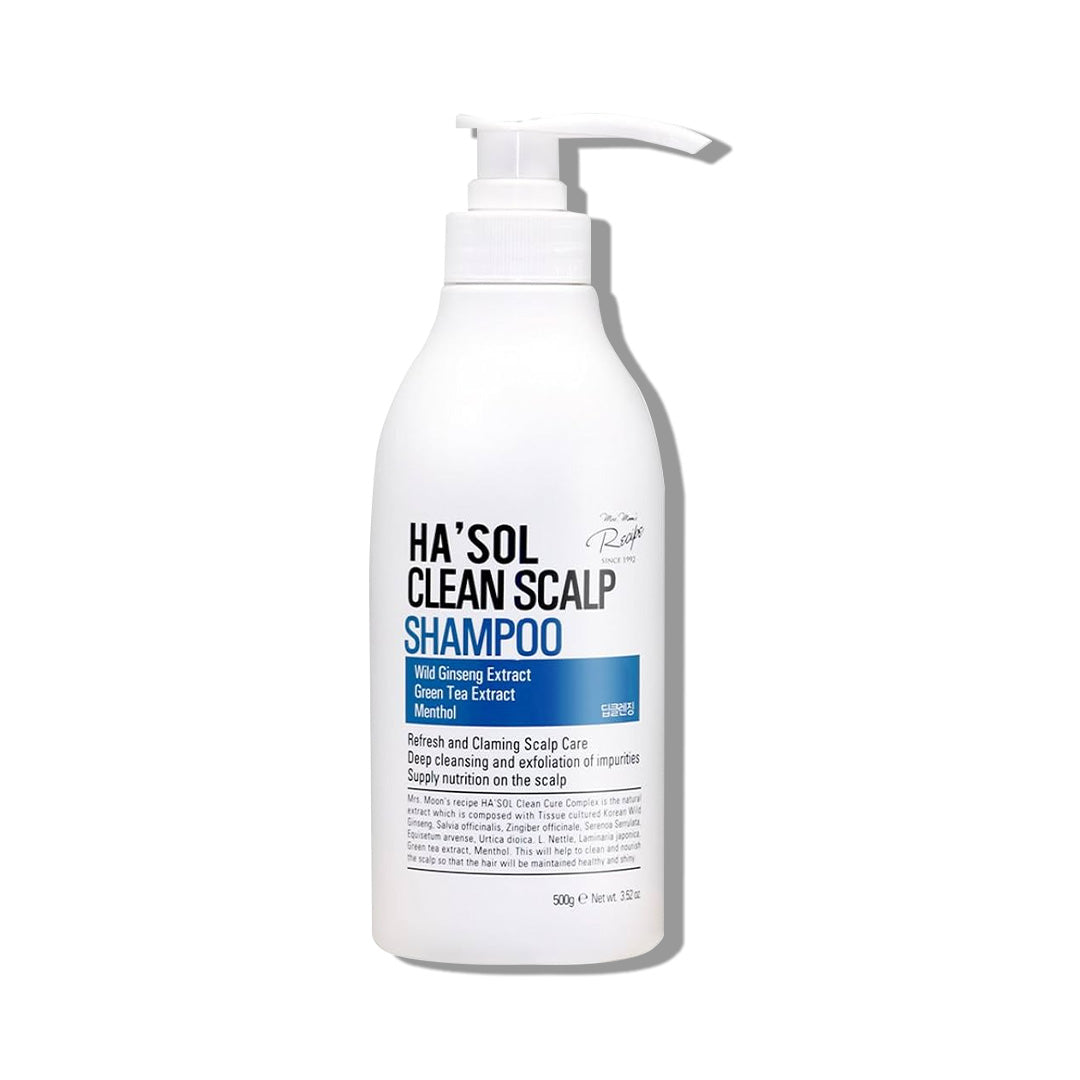 HA'SOL HA'SOL Clean Scalp Shampoo 500g For Oily Hair and Scalp Care - oil control - front bottle shot
