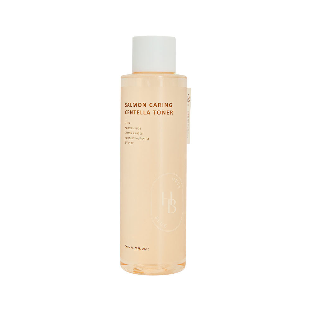 HEVEBLUE HEVE BLUE Salmon Caring Centella Toner 200ml - soothing - front bottle shot