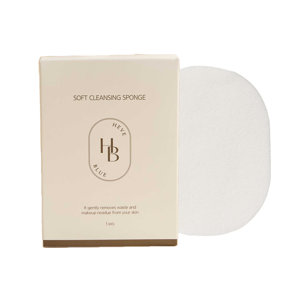 HEVEBLUE HEVE BLUE Soft Cleansing Sponge - pore care - front bottle shot
