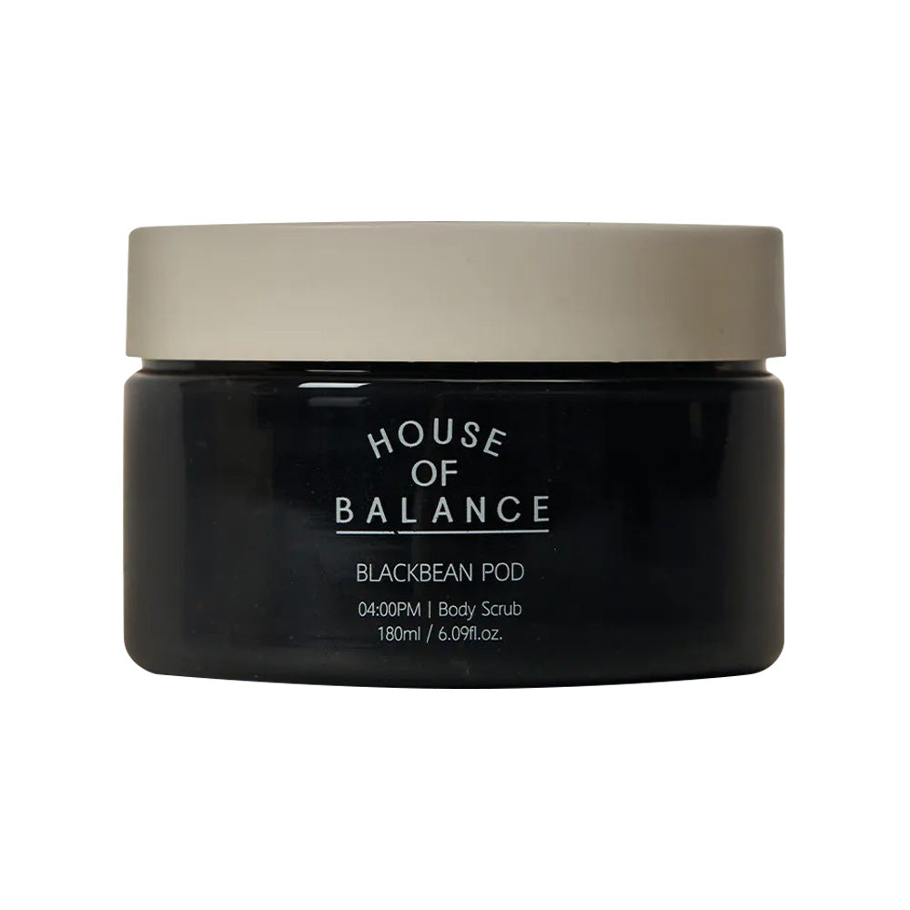 HOUSE OF BALANCE HOUSE OF BALANCE Black Bean Body Scrub 180ml - hydrating - front bottle shot