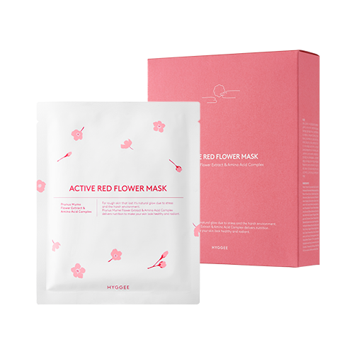 HYGGEE HYGGEE Active Red Flower Mask 30ml x 10ea - hydrating - front bottle shot