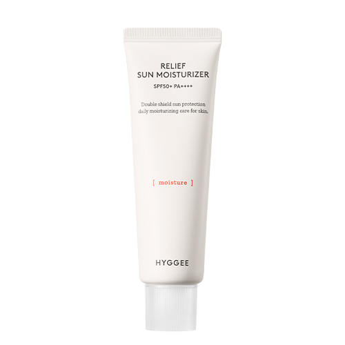 HYGGEE HYGGEE Relief Sun Moisturizer SPF50+ PA++++ 50ml - hydrating - front bottle shot