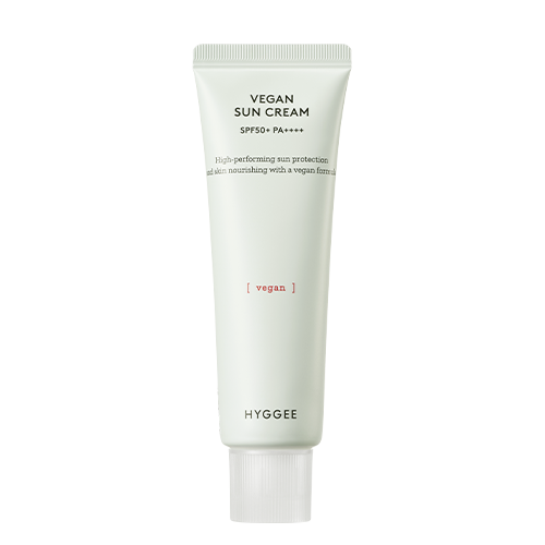 HYGGEE HYGGEE Vegan Sun Cream SPF50+ PA++++ 50ml - hydrating - front bottle shot