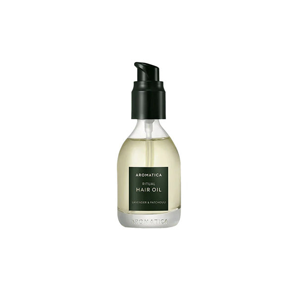 AROMATICA AROMATICA Ritual Hair Oil Lavender & Patchouli 50ml - anti-aging - front bottle shot