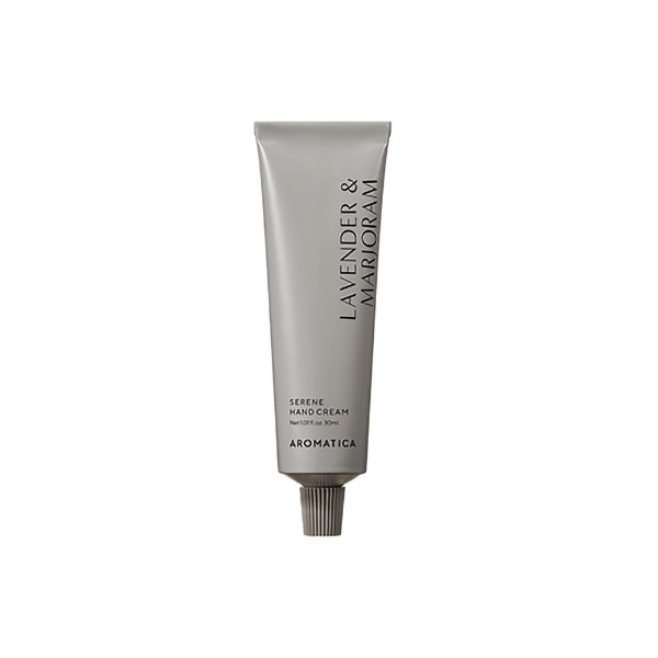 AROMATICA AROMATICA Serene Hand Cream Lavender & Marjoram 30ml - hydrating - front bottle shot