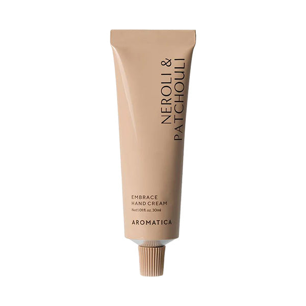 AROMATICA AROMATICA Embrace Hand Cream Neroli & Patchouli 30ml - hydrating - front bottle shot