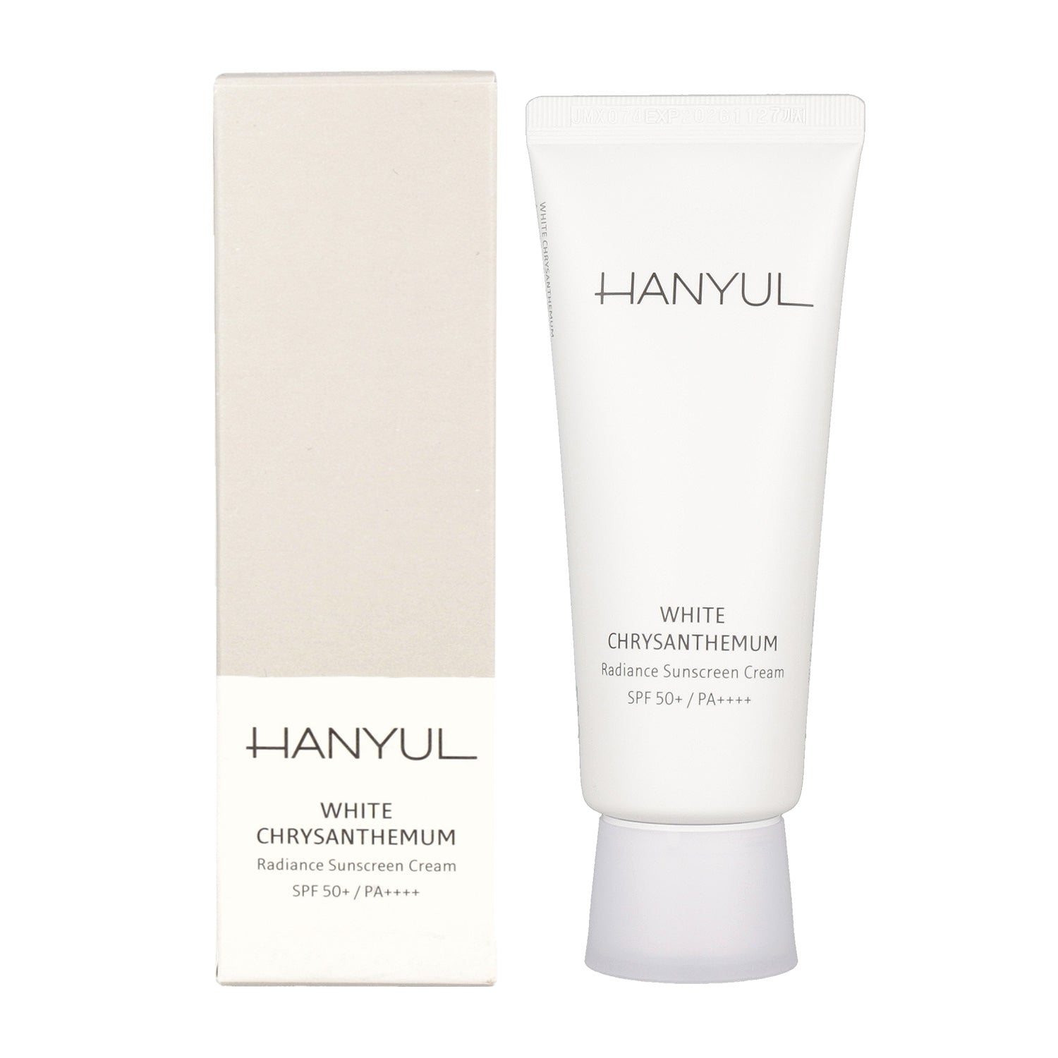 Hanyul Hanyul White Chrysanthemum Radiance Sunscreen cream SPF50+ PA++++ 70ml - brightening - front bottle shot