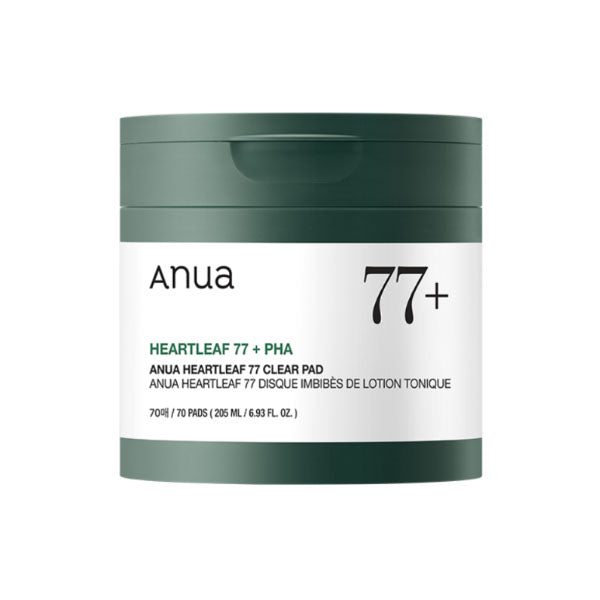 Anua Anua Houttuynia Cordata 77 Clear Pads (70 Sheets) Soothing, Gentle Wipe Toner for Dehydrated Oily Skin - hydrating -
