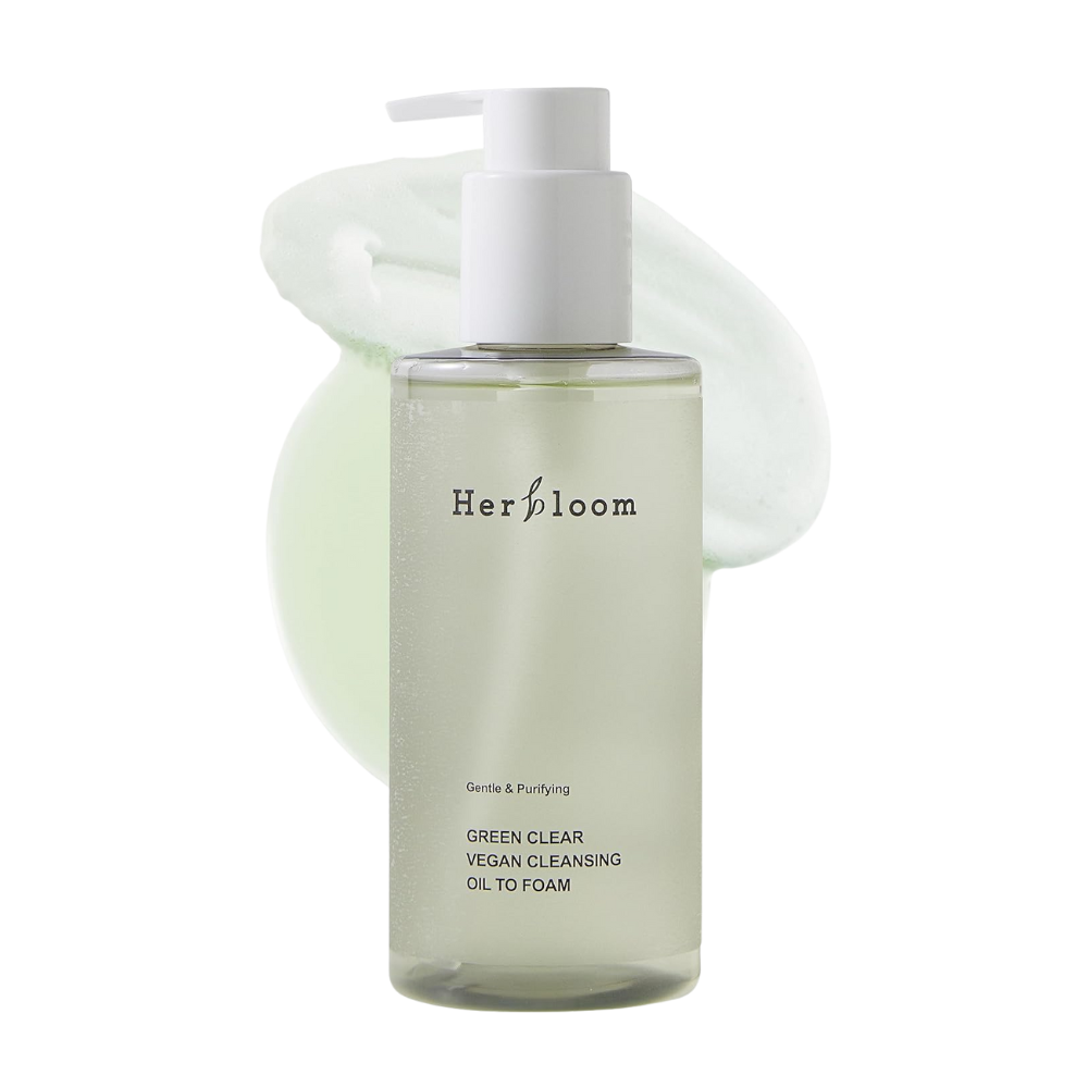 Herbloom Herbloom Green Clear Vegan Cleansing Oil to Foam 200ml - hydrating - front bottle shot