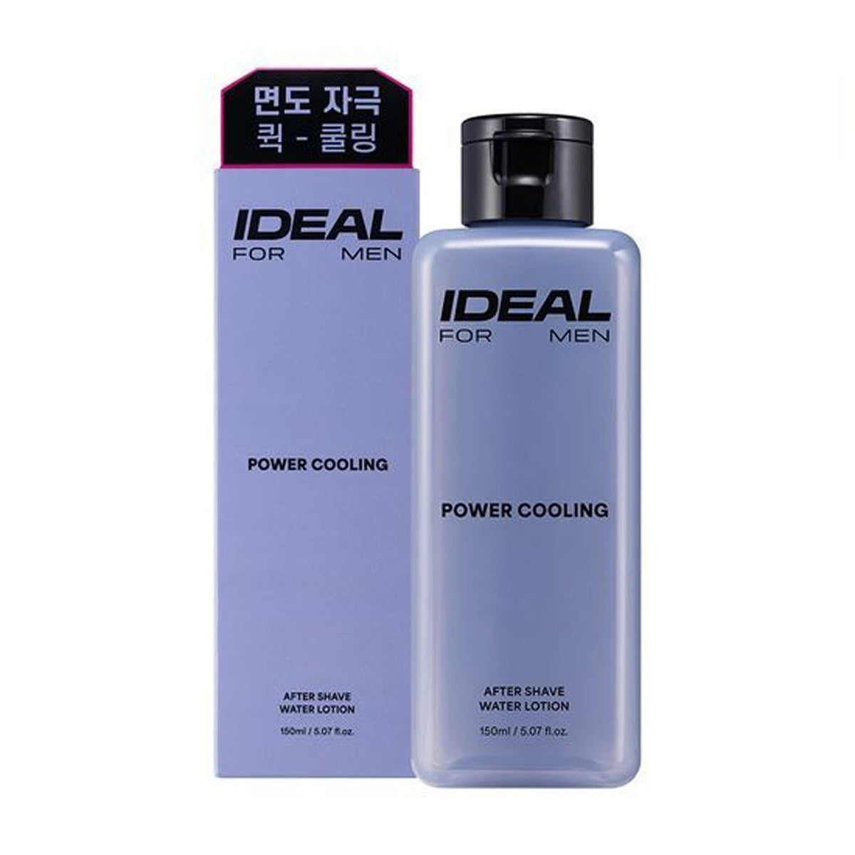 IDEAL FOR MEN IDEAL FOR MEN Power Cooling Aftershave Water Lotion 150ml - hydrating - front bottle shot
