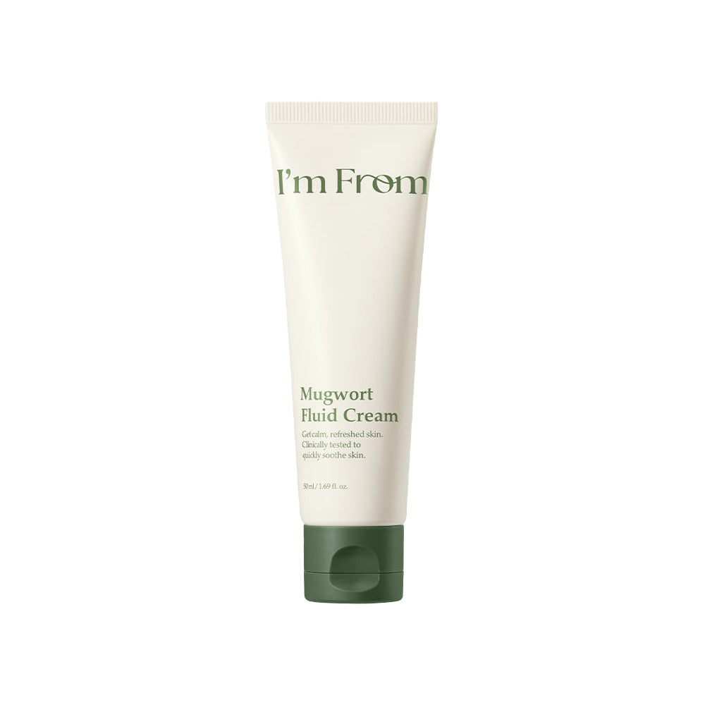 I'm from I'm from Mugwort Fluid Cream 50ml - hydrating - front bottle shot