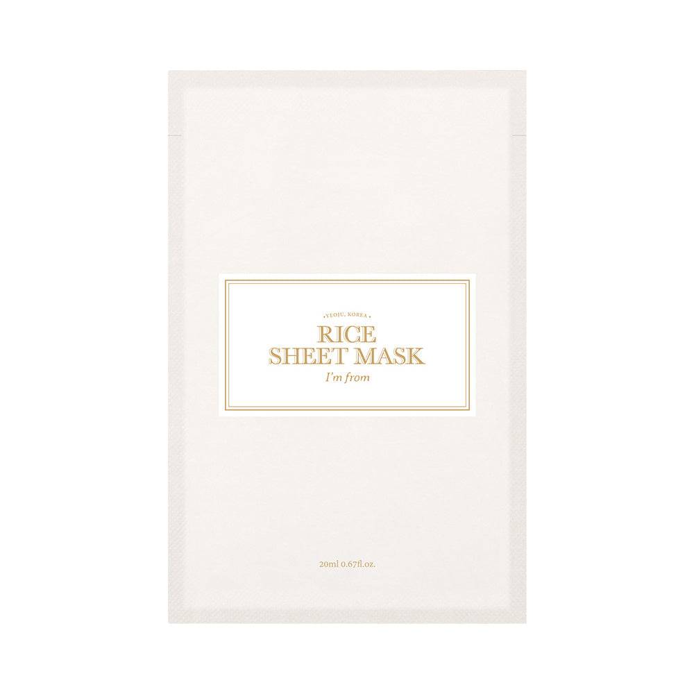 I'm from I'm from Rice Sheet Mask 5ea - hydrating - front bottle shot
