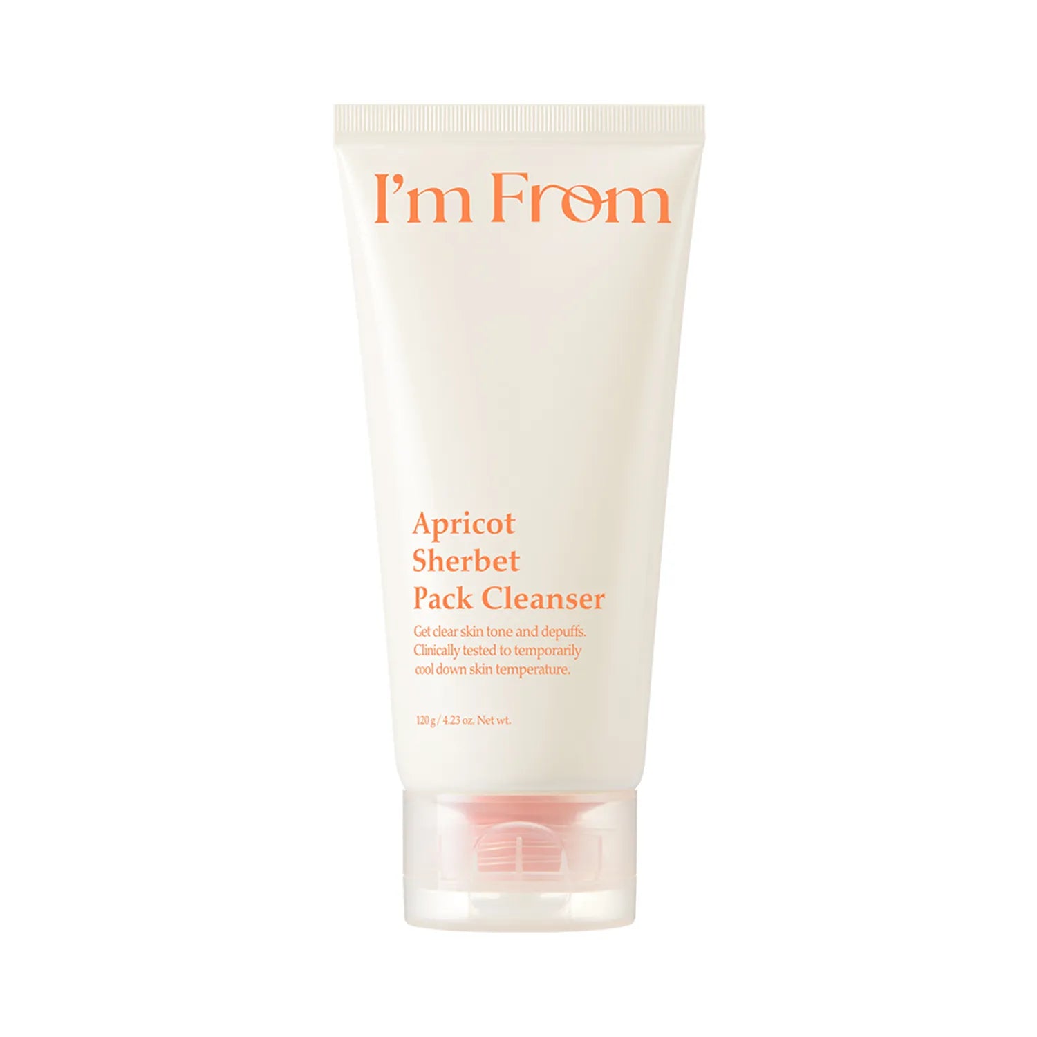 I'm from I’m from Apricot Sherbet Pack Cleanser 120g - hydrating - front bottle shot