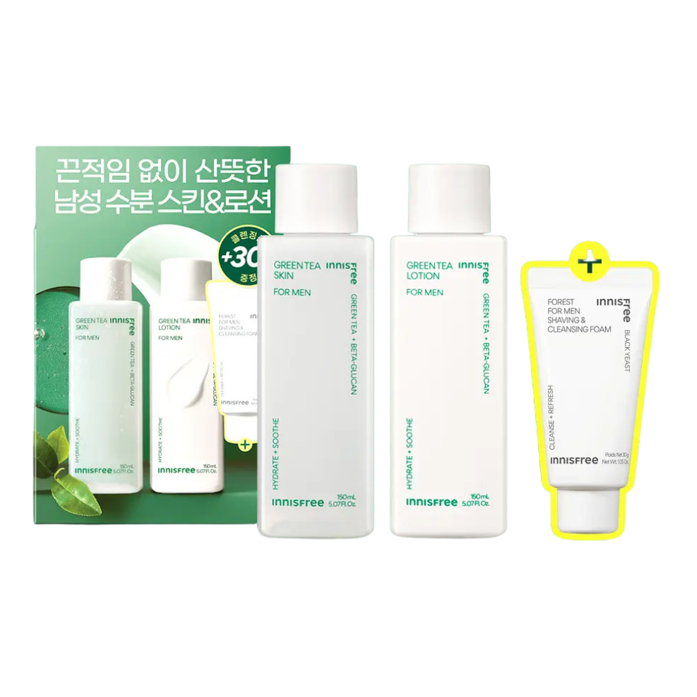 Innisfree Innisfree Green Tea Skin & Lotion For Men 2-Piece Set - hydrating - front bottle shot