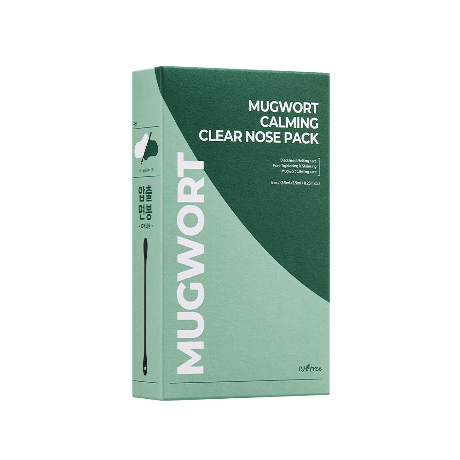 Isntree Isntree Mugwort Calming Clear Nose Pack 5ea - soothing - front bottle shot