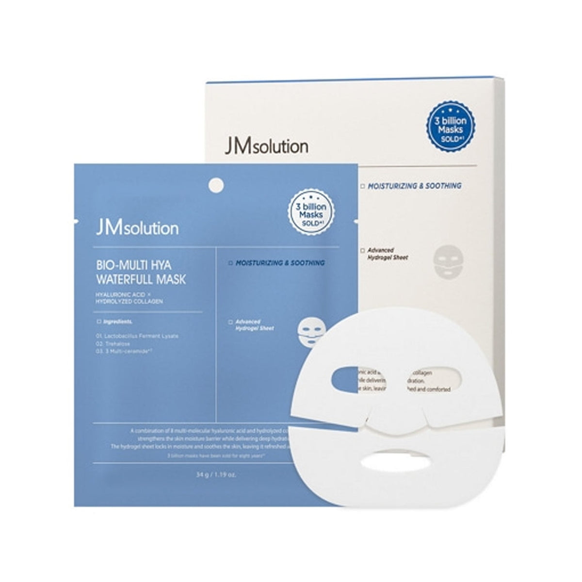 JM Solution JM Solution Bio-Multi Hya Waterfull Mask 4ea - hydrating - front bottle shot