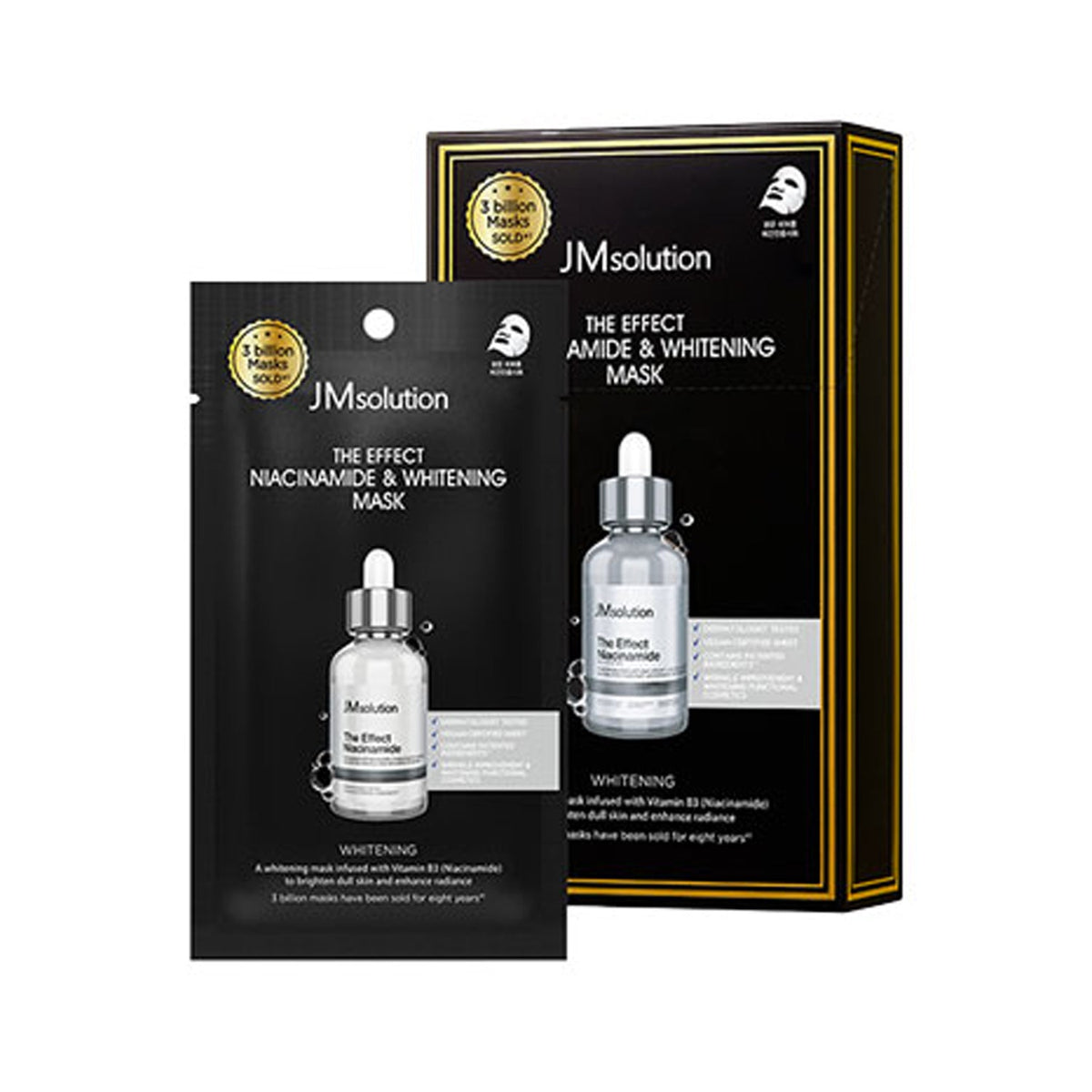 JM Solution JM Solution The Effect Niacinamide & Whitening Mask 10ea - hydrating - front bottle shot