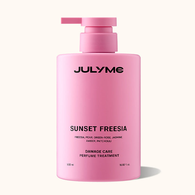 JULYME JULYME Damage Care Perfume Treatment Sunset Freesia 500ml - hydrating - front bottle shot