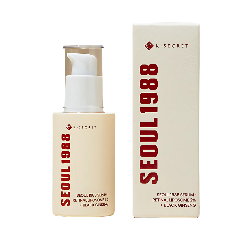 K-SECRET K-SECRET SEOUL 1988 Serum Retinal Liposome 2% + Black Ginseng 30ml - anti-aging - front bottle shot
